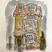 My project in Architectural Sketching with Watercolor and Ink course. Architectural Illustration, Drawing, and Watercolor Painting project by oldtroutstudio - 04.28.2020