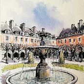 My project in Architectural Sketching with Watercolor and Ink course. Watercolor Painting project by maurosilvia_a - 04.06.2020