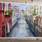 My project in Architectural Sketching with Watercolor and Ink course. Watercolor Painting project by Wei Shen - 04.06.2020