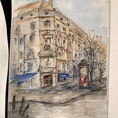 My project in Architectural Sketching with Watercolor and Ink course. Architecture project by pinselmichel - 04.09.2020