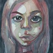 Mi Proyecto del curso: Retrato artístico en acuarela. Un proyecto de Bellas Artes, Bocetado, Dibujo de Retrato y Pintura a la acuarela de Flor Maldonado - 06.04.2020