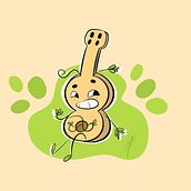 Ukuleleo, o ukulele  . % gustavokizi15 tarafından hazırlanan Geleneksel illüstras, Ve on projesi - 04.07.2020