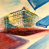 New project Paris building . Un proyecto de Pintura a la acuarela de Mahwash Sultana - 07.04.2020