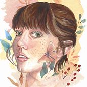 Retrato ilustrado en acuarela. Een project van Traditionele illustratie y Aquarelschilderen van María Núñez López - 08.04.2020