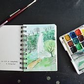 Acuarelas de viaje en Chiloe. Projekt z dziedziny R, sunek botaniczn i Malowanie akwarelą użytkownika Carolina Toro Gatica - 08.04.2020