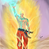 Aquí mi proyecto final! Os dejo a Son Goku un poco enfadado🤘. Projekt z dziedziny Trad, c i jna ilustracja użytkownika ixiprao - 08.04.2020