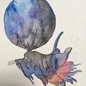 Mi Proyecto del curso: Dementor Galáctico. Watercolor Painting project by luisa_escalantec - 04.09.2020
