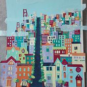 My project in Story Illustration with Paper course - San Francisco -. Collage project by Cristina Monti - 04.09.2020