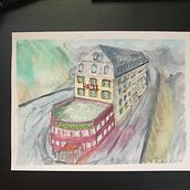 Mi Proyecto del curso: Dibujo arquitectónico con acuarela y tinta. Drawing project by 09121975f - 04.09.2020