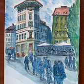 My project in Architectural Sketching with Watercolor and Ink course. Architectural Illustration project by Dara Stillman - 05.21.2020