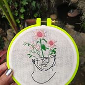 Where's my mind. Embroider project by Angie Durán - 04.10.2020
