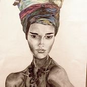 Primer cuadro enmarcado. Een project van  Tekening, Tekening met potlood,  Artistieke tekening,  Portrettekening y Realistische tekening van Rosario Balmaceda - 10.07.2017