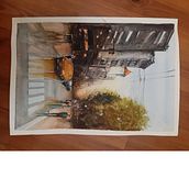 My project in Urban Landscapes in Watercolor course my name is Nayereh.G.K. Un proyecto de Pintura a la acuarela de Nayereh Ghasemi Kamaliyeh - 12.04.2020