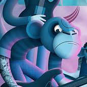 Artic Monkeys. Un proyecto de Ilustración tradicional, Ilustración digital e Ilustración vectorial de Nacho de Diego - 10.04.2020