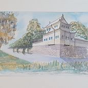 My project in Architectural Sketching with Watercolor and Ink course. Architectural Illustration, and Watercolor Painting project by Jenny Mosher - 04.10.2020