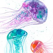 Acuarela experimental: Curso "Técnicas modernas de acuarela". Een project van Traditionele illustratie y Aquarelschilderen van Maria Florencia Ripari - 03.04.2020