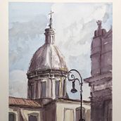 My project in Architectural Sketching with Watercolor and Ink course. Watercolor Painting project by Alan Butler - 04.11.2020