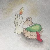 Tarjetas navideñas. Un proyecto de Dibujo y Pintura a la acuarela de Mara Komukai - 11.04.2020