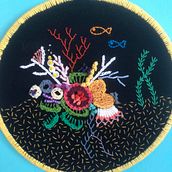 Mi Proyecto del curso: Arrecife de coral. Embroider project by Ailyn Conde - 04.11.2020