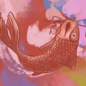 Pintura Asociativa. Pez Koi en Mancha.. Ilustração tradicional e Ilustração digital projeto de Carolina Forero García - 11.04.2020
