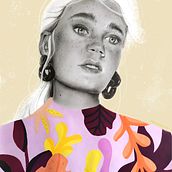 Mi Proyecto del curso: Retrato con lápiz, técnicas de color y Photoshop. Drawing, Pencil Drawing, Artistic Drawing, Portrait Drawing, Digital Drawing, Realistic Drawing, Design, Digital Design, and Graphic Design project by Anna Restoy - 04.11.2020