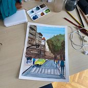Mi Proyecto del curso: Paisajes urbanos en acuarela Ein Projekt aus dem Bereich Urban Art und Aquarellmalerei von luisfernandodiazvicente - 11.04.2020