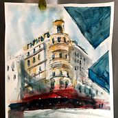 I worked on the picture alongside Alex and learned a lot.. Watercolor Painting project by mikepaget - 04.11.2020