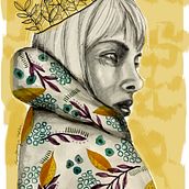 Mi Proyecto del curso: Retrato con lápiz, técnicas de color y Photoshop. Artistic Drawing project by Constanza Moller - 04.11.2020