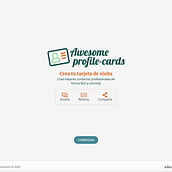 Awesome profile cards, aplicación interactiva de creación de tarjetas de visita.. Programming, Web Development, Web Design & IT project by Soraya Valle - 02.28.2020