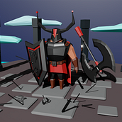 Mi Proyecto del curso: Modelado de personajes low poly para videojuegos . Un progetto di Modellazione 3D di Omar Salas Fonseca - 12.04.2020