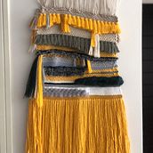 My project in Introduction to Textile Weaving course. Macramé project by Maya Duygu Demirel - 04.12.2020
