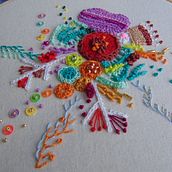 Mi Proyecto del curso: Técnicas avanzadas de bordado: puntadas y composiciones con volumen. Un proyecto de Creatividad de María Alejandra Ibáñez Cofré - 12.04.2020