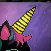 Unicornio, Acrylico en canvas. Un proyecto de Dibujo e Ilustración tradicional de Lizeth Loera - 13.04.2020