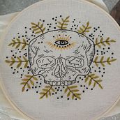 third eye skull . Embroider project by Esther AB - 02.17.2020