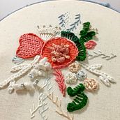 Meu projeto do curso: Técnicas avançadas de bordado: pontos e composições com volume. Embroider project by Daniele Vigário - 04.13.2020