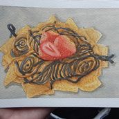 Spaghetti and... liquorice?. Un proyecto de Pintura a la acuarela de Alex O'Neil - 14.04.2020