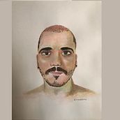 Meu projeto do curso: Retrato artístico em aquarela. Un proyecto de Pintura a la acuarela de Emerson Modesto - 14.04.2020