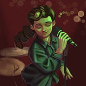 Singer. Digital Drawing, and Traditional illustration project by pablo_vicsanchez - 04.14.2020