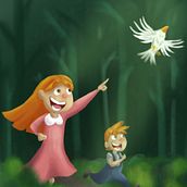  Mi Proyecto del curso: Hansel y gretel Ilustración. Traditional illustration project by Miky Fregoso Rocha - 04.18.2020