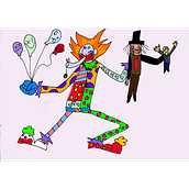 Mi Payaso estilo cartoon. Un proyecto de Dibujo de Jose Saldana - 07.05.2020