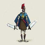 Los tres guerreros momias romanos. Traditional illustration project by Pablo Durán - 04.14.2020