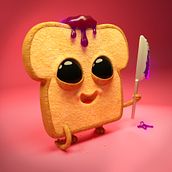Killer toast. . 3D, animație 3D, Design de caractere și design de caractere 3D de Javi Mendez - 04.15.2020