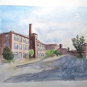 Old spinning mill - project in Architectural Sketching with Watercolor and Ink course Ein Projekt aus dem Bereich Aquarellmalerei, Architektonische Illustration und Architektur von hen_stein - 23.04.2020