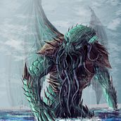 Fanart Cthulhu. Digital Illustration project by Jonathan Prado - 06.22.2019