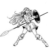 My project - warrior shield maiden. Comic project by danielgn99 - 04.16.2020