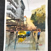 Mi Proyecto del curso: Paisajes urbanos en acuarela. Un proyecto de Pintura a la acuarela de Yohanna Valdez - 16.04.2020