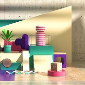 Mi Proyecto del curso: Composiciones abstractas con Cinema 4D. 3D project by Ale Magallón - 04.15.2020