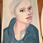 My project in Artistic Portrait with Watercolors course. Un projet de Aquarelle de Erika Worth - 16.04.2020