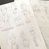 Mis personajes! Y una pequeña historieta de ellos. Ilustração tradicional projeto de Jeanne Marie - 16.04.2020
