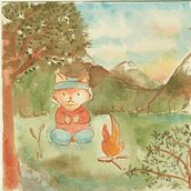 zorro, patagonia, tierra del fuego, arg. Ein Projekt aus dem Bereich Traditionelle Illustration von Paula Nahuelquin - 17.04.2020